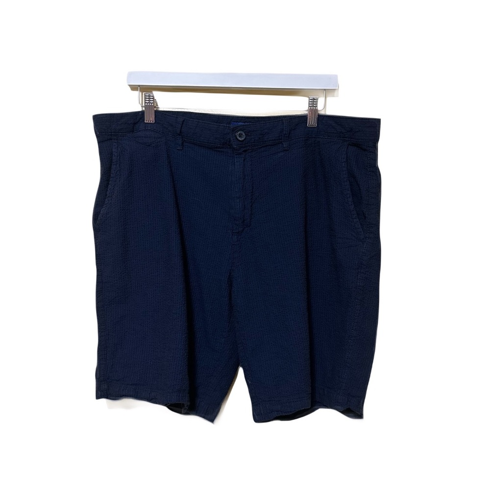 English Laundry Seersucker Chino Shorts Men 38 Navy Blue
